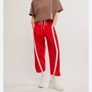 We The Free Retro Red and White Joggers